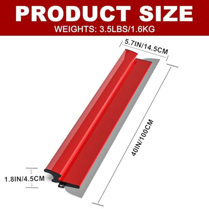 40 Inch Drywall Skimming Blade, Replaceable 0.38mm Stainless Steel Blade, Drywall Trowel for Gyprock, Drywall and Wall-Boardrd, Ergonomically Designed Grip - size: 40 Inch