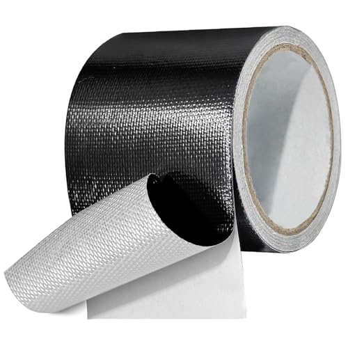 Tikfoam Waterproof Repair Tape for Fabric, Awning, RV Roof, Underbelly, Tarp, Tent, Sail and Boat Cover Outdoor Repair Patch, Heavy Duty, UVproof, Multipurpose Black - color: Black, size: 3 inch x 25FT