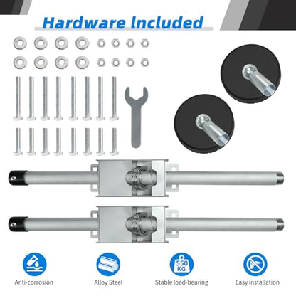 Ladder Leveler Non-Slip Rubber Leg Stabilizer, Adjustable Ladder Leg Level, Maximum Load Capacity 550 lbs, Fits Indoor and Outdoor Stairs and All Surfaces, Fittings 1 Pair (20 Inch) - size: 50CM*1 PAIR