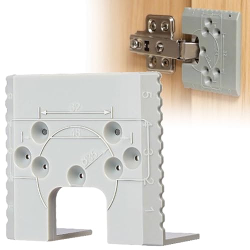 Magnetic Cabinet Door Hinge Spacer with Scale, Magnetic Hinge Installations Aid Kit, Doors Latch Installation Jig, Carpenter Latch Installations, Gaps Alignment Tools for Cabinet Door Installation - color: 1pcs