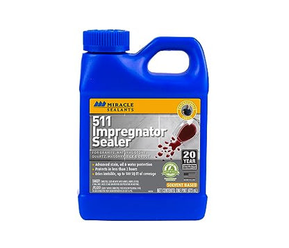 Miracle Sealants 511 Impregnator Advanced Penetrating Sealer for Countertops, Stone, Tile & Grout, Pint - size: Pint