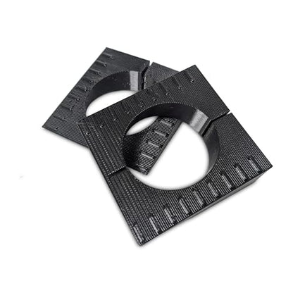 USA Made Folding Rubber Door Stopper Wedge – 2 Pack Black Heavy Duty Door Stops for Bottom of Door – Works on Carpet & Hard Floors – Hangs on Doorknob – Apartment & Office Essential