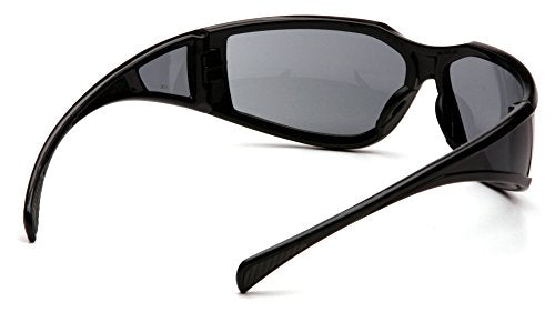 Pyramex Exeter Safety Eyewear - color: Glossy Black Frame/Gray Anti-fog Lens