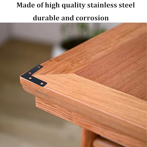 20PCS (60x60mm) Flat L Brackets Corner Braces, Heavy Duty Steel Right Angle Support Plates for Furniture, Shelves, Photo Frames, Cabinet Repair (Black) - size: 2.36" x 2.36", style: Black