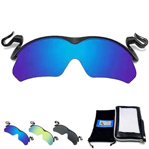Clip Cap Sports Sunglasses, Clip on Sunglasses Outdoor Polarized Clip Cap Golf Cycling Fishing Sunglasses for Men - color: Blue