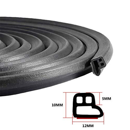 19.7FT Universal Car Weather Stripping, Self-Adhesive Door Rubber Seal Strip, Auto Engine & Window Noise Insulation (47/100" x 2/5") - size: 16.5 Feet Long