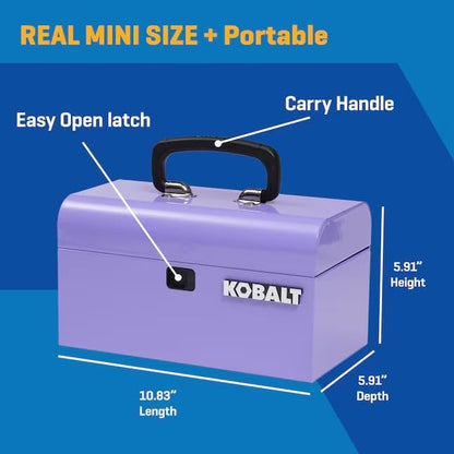K.balt Retro Portable Mini Toolbox Lavender Steel Tool Box - color: Lavender, size: Retro