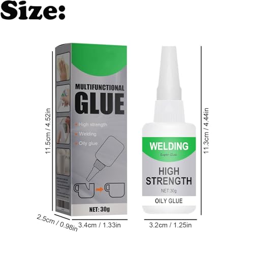 High Strength Welding Oily Glue, 2025 New Universal Glue Super Glue Fast Repair, Multifunctional Oily Welding Super Strong Bonding Magic Glǔe for Tile, Shoes, Glass, Ceramic, Plastic (2PCS) - color: 2PCS