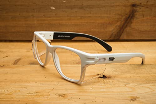 MAGID Y50 Safety Glasses for Construction | White Frame — 2 Pairs, Clear Lens | Side Shields, ANSI Z87.1+, Anti-Fog, Scratch-Resistant, 99.9% UV Protection, Polycarbonate Lens - color: Clear Lens | White Frame, size: 2 Pairs
