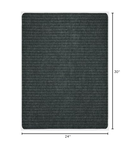 Stair Treads Collection Indoor Skid Slip Resistant Carpet Stair Tread Mat (Dark Grey, Matching Mat 24 in x 30 in) - color: Dark Grey, size: 24"x30" Landing Mat