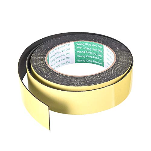 uxcell Sealing Foam Tape 30mm Wide 1mm Thick 5m/16.4ft Long, Self Adhesive Weather Strip for Window Door Insulation - size: 30mmx1mmx5m