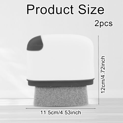 2pcs 2-in-1 Groove Cleaning Brush, 2025 Upgraded Crack Cleaner Tool Handheld Grout Brush for Window Tracks Sliding Doors Sills Tile Lines (Dark Gray) - color: Dark Gray