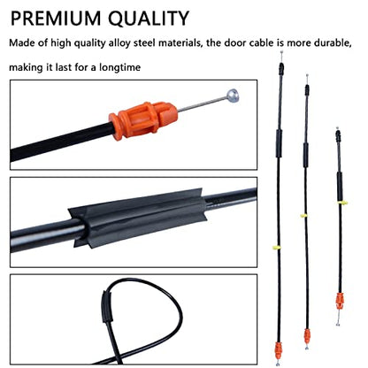 Door Cable Latch Kit Compatible with 2007-2014 Chevy Silverado Tahoe Yukon GMC Sierra Escalade, 16.5 25.8 31 Inch Driver/Passenger Side Front Doors for Power Door Locks - size: 16.5" 25.8" 31" Door Latch Release Cable
