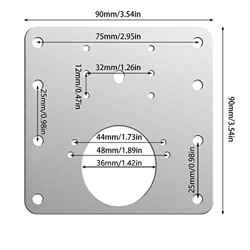 12 Pcs Hinge Repair Plate, Stainless Steel Cabinet Hinge Repair Plate Kit Hinge Repair Brackets with Screws and Mounting Tools for Protecting Wooden Kitchen Cabinet Doors Window