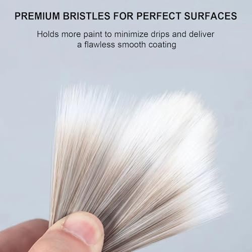 Great Andrew 12 Pack 2-inch Paint Brushes, Angle Paint Brushes with Wood Handle for Painting Walls, Trim & Detail Work, Oil Paints & Stains, Latex - size: 12 pcs - 2-inch