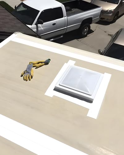 Kohree RV Sealant Tape, 4 Inch x 50 Foot RV Roof Tape White Waterproof Seal Tape UV & Weatherproof Sealant Roofing Tape for RV Repair, Window, Boat Sealing, Truck Stop Camper Roof Leaks - style: 4in*50ft