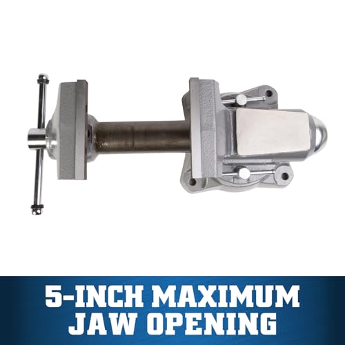 Wilton Mechanics Pro Bench Vise, 5-1/2" Jaw Width, 5" Jaw Opening, 3-5/8" Throat (Model 855M) - size: 5-1/2 in.