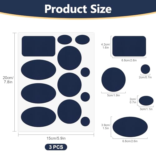 Down Jacket Patches Nylon Repair Tape Self-Adhesive Repair Patch | Pre-Cut, Waterproof Tear-Resistant Rip-Stop Nylon Fabric Patches to Fix Holes in Clothing, Sleeping Bags - color: Dark Blue