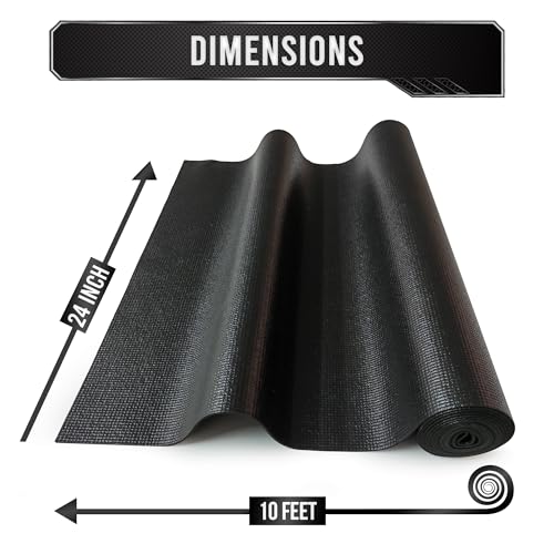 Precision Defined Professional Grade Tool Box Liner, 10 ft x 24", Black | Tool Box Drawer Liner, Shelf Liner Non Slip Mat, Thick Cabinet Shelf Liner, Toolbox Drawer Liner - size: 10 ft x 24"