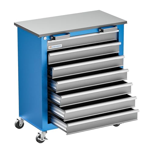 LARBANKE Tool Chest,7-Drawer Rolling Toolbox Chest,Rolling Tool Chest on Wheels with Keyed Locking System,and 4 Foot Pad,Tool Chet can be Combined Cabinet Set with 5-Drawer Tool Chest,for Garage - style: 7 Drawer Rolling Tool Chest