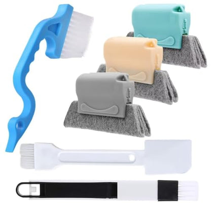 Window Groove Cleaning Brush kit Sliding Door Track Crevice Cleaning Brush Hand-held Groove Gap Cleaning Tools for Small Spaces