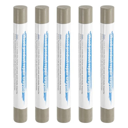 HARFINGTON 5pcs Wood Filler Sticks Wooden Wax Touch Up Furniture Repair Crayons for Scratch Hole Wood, Mock Linen - color: Mock Linen