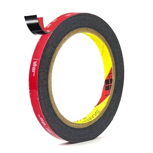3M Double Sided Tape Heavy Duty Mounting Tape Strong Adhesive Tape Waterproof Foam Tape Picture Hanging Strips for LED Strip Light Indoor and Outdoor (0.39in X 10ft) - size: 0.39in x 9.85ft