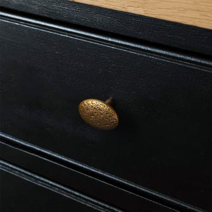 Goo-Ki 6 Pack Zinc Alloy Drawer Knobs-Big Oval Antique Brass Cabinet Knob - color: Antique Brass