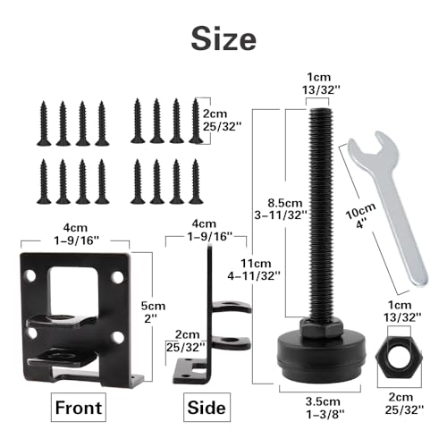 4 Sets Heavy Duty Leveling Feet, Black Furniture Levelers Leg, Adjustable Load Levelers Foot, Leveler for Workbench Cabinet Pool Table Bench Machine Cabinet Feet (Pack of 4, Black) - color: Black