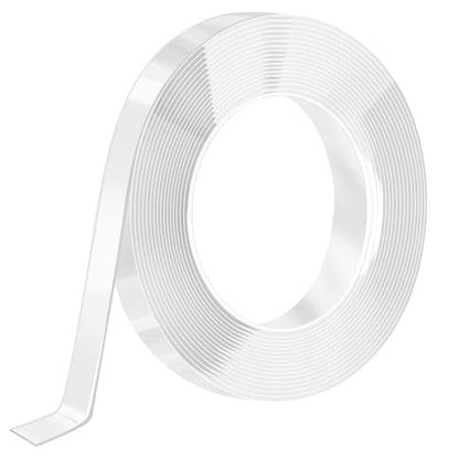 Nano Strong Mounting Adhesive Tape Double Sided Tape Heavy Duty Removable Clear Two Sided Double Stick Wall Tape 1/2in*10ft - size: A:1/2inch*10ft