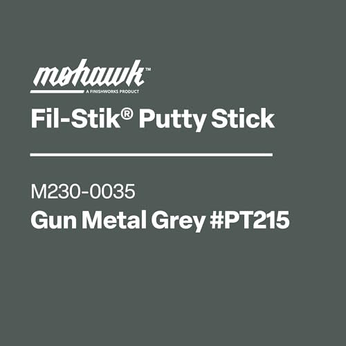 Mohawk Fil-Stik, Wax Putty Stick for Wood Repair, Gun Metal Grey, M230-0035, 1 Count