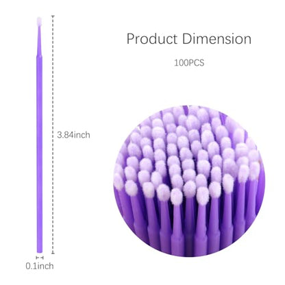 100PCS Car Touch Up Paint Brushes,Single-Use Micro Brushes for Refinishing Car Detail Paint Tiny Paint Brushes Scratches,Practical Car Accessories Micro Paint Brushes for Paint Chip Repair