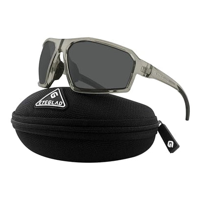 REV Amour Z87+ Safety Glasses, UV400 Impact-Resistant Sunglasses with Anti-Scratch for Work & Outdoor - color: Carbon Fade