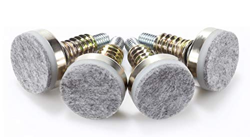 Furniture Levelers - Adjustable Leveling Legs for Tables Chairs Cabinets Felt Pads Included (4, D35mm Silver) - size: D35mm Silver