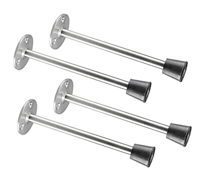 2 Pack Stainless Steel Heavy Duty Door Stop 6" Wall Mounted Door Stopper with Rubber Tip Design Mute for Wall and Door Protection, 6.29" / 160mm - size: 6.3"/160mm