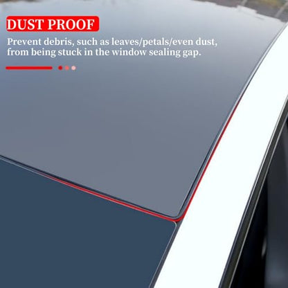 Car Sunroof Rubber Seal Strip Windshield Seal Strip Wind Noise Reduction Kit Anti-Dust Skylight Sealing Strip for Tesla Model Y with Installation Tool (for Model Y) - style: For Model Y