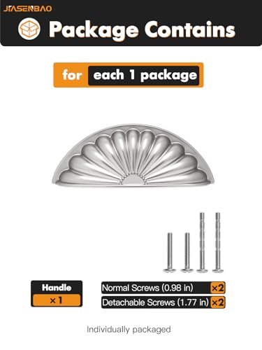 Brushed Nickel Cabinet Cup Pulls 3" Hole Center 10 Pack Silver Drawer Pulls Kitchen Hardware Cabinet Handles Dresser Handles Knobs - color: Brushed Nickel, size: 3"(76mm) Hole Center