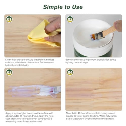 300g Invisible Waterproof Agent Anti-Leakage Agent, Sealer Mighty Paste, Transparent Waterproof Glue Insulating Sealant Polyurethane Coating for Home Bathroom Roof