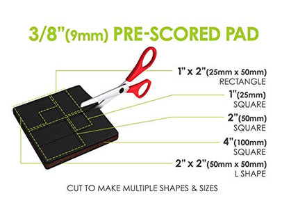 Slipstick GorillaPads 4 Inch Non Slip Furniture Gripper Pads (Pre-Scored to Cut to Size) Stops Sliding and Protects All Hard Floor Surfaces, Optional Self-Stick Adhesive, Square, CB140 - size: 4" Pre-scored