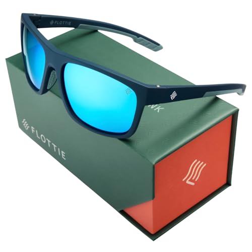 ANCHOR Floating Polarized Fishing Sunglasses for Men and Women Lightweight UV400 sport for Driving Cycling Running - color: Rubberized Blue/Blue Revo