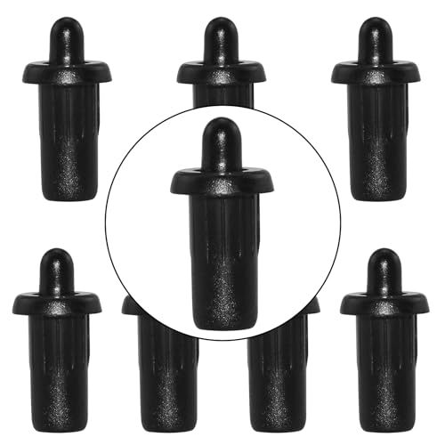 Aifeier ET 8 Pieces Cabinet Door Repair Pins Damper Replacement Repair Pins Blinds Spring Loaded Furniture Fittings Door Spring Parts, Black - color: Black-Plastic