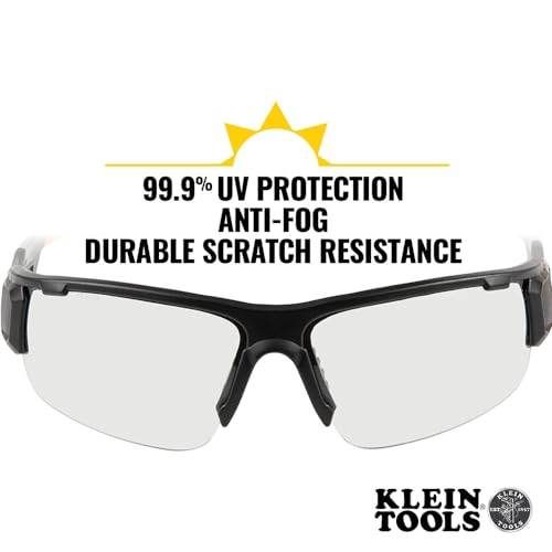 KLEIN TOOLS Safety Glasses, Professional PPE Protective Eyewear with Semi Frame