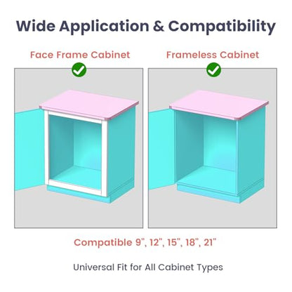 Homdiy 18 Inch 1 Pair Undermount Soft Close Drawer Slides Hidden Bottom Mount Cabinet Rails, Full Extension Concealed Bottom Mount Rails, 100 LB Load Capacity Heavy Duty Steel Cabinet Slides - size: 18 Inch