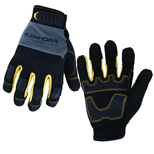Strengthen Finger Joint Protection Work Gloves, Men Utility Multifunctional Mechanic Working Gloves Touch Screen, Flexible, Breathable Wear-Resistant Gloves (GREY, S) - color: Grey, size: Small