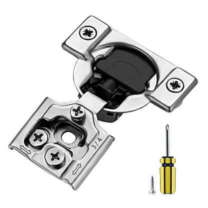 Ravinte 2 Pack 1 Pair 3/4 inch Overlay Soft Close Kitchen Cabinet Hinges Stainless Steel Adjustable Kitchen Hinges Satin Nickel Cabinet Hardware - size: 3/4 inch Overlay