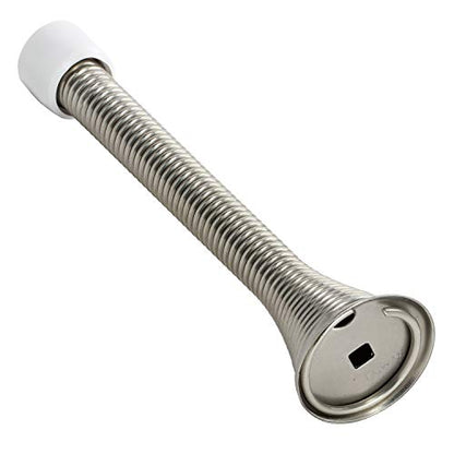 Rok Hardware 3-3/4" (95mm) Longer Version Flexi Spring Heavy Duty Wall Door Stop Bumper ROKDS2BN, Brushed Nickel - color: Brushed Nickel, size: Single