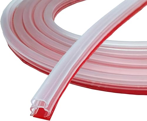 Door Weather Stripping Seal Strip - Self-Adhesive Rubber Soundproofing Weatherstrip for Door Frame, Windows -Insulation & Dust Proof Easy Cut to Size (Transparent, 33FT) - color: Transparent, size: 33FT