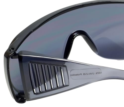 Calabria Fit Over Safety Glasses | Polarized Sunglasses Over Glasses | Wrap Around Anti-Fog | Scratch Resistant | Unisex - color: Copper/Grey/Green (3 Pack)