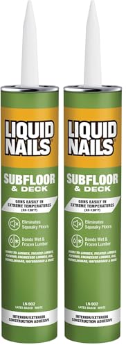 Liquid Nails LN902 VOC 10-Ounce Subfloors and Construction Adhesive (Pack of 2) - color: Tan, size: 10 Ounce (Pack of 2)