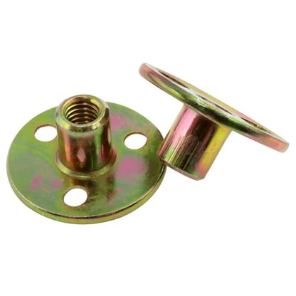 5/16 Furniture Leg Mounting Plates Three-Hole Cylindrical Plate Nuts Ideal for Furniture Legs Chairs Sofas Cabinets Sofas -8 PCS